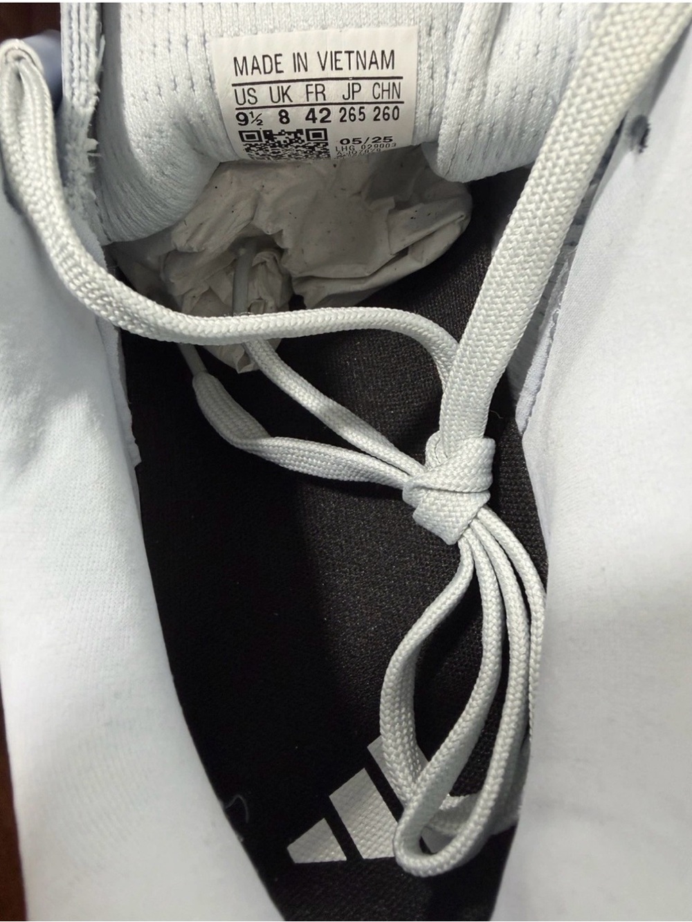 adidas Light Gray Sneakers with Pale Blue Logo - Picture 6 of 6